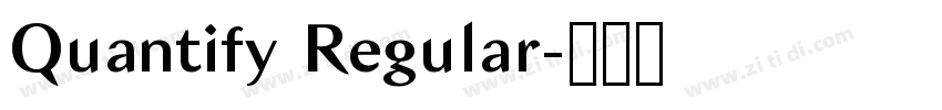 Quantify Regular字体转换